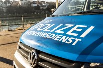 Fahrzeug des Verkehrsdienstes der Kantonspolizei Basel-Stadt.