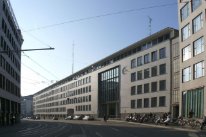Justiz- und Sicherheitsdepartement des Kantons Basel-Stadt von aussen. 